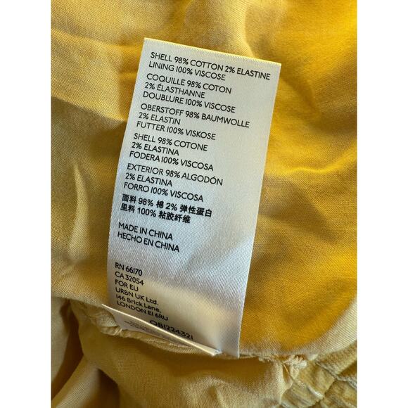 We The Free People Sure Thing Bomber Yellow Jacket Small Boho Corduroy - Picture 14 of 14